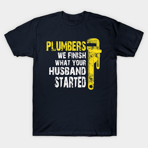 Funny Plumber Plumbing Pipefitter Drain Surgeon Distressed T-Shirt by missalona